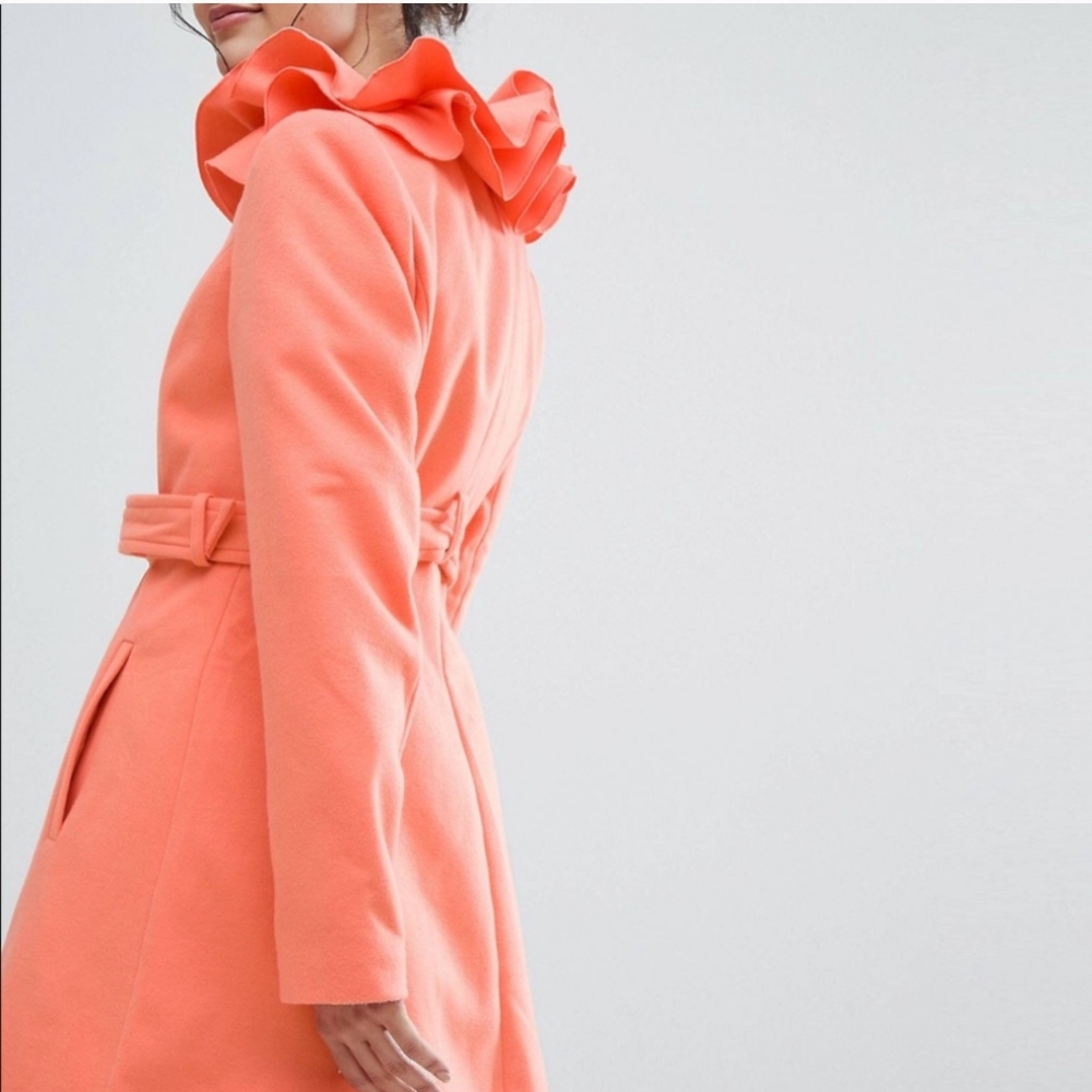 ASOS RUFFLE COAT - Picture 5 of 5
